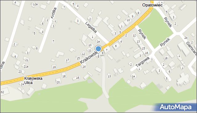 Opatowiec, Krakowska, 9, mapa Opatowiec