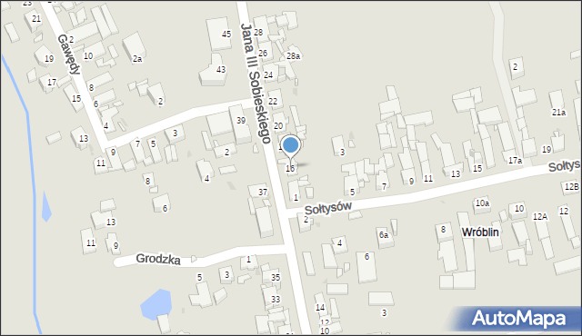 Opole, Króla Jana III Sobieskiego, 16, mapa Opola