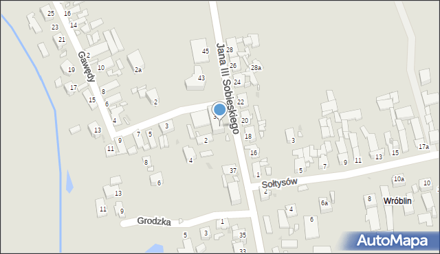 Opole, Króla Jana III Sobieskiego, 39a, mapa Opola