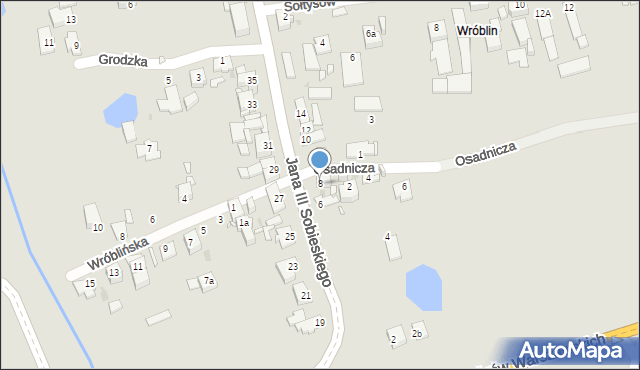 Opole, Króla Jana III Sobieskiego, 8, mapa Opola