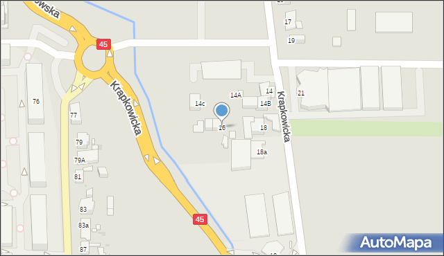 Opole, Krapkowicka, 16, mapa Opola