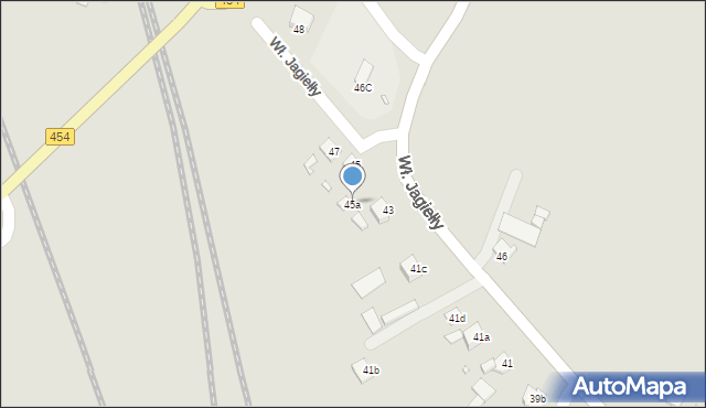 Opole, Króla Władysława Jagiełły, 45a, mapa Opola
