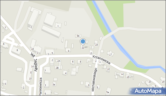 Opole, Krzanowicka, 11, mapa Opola