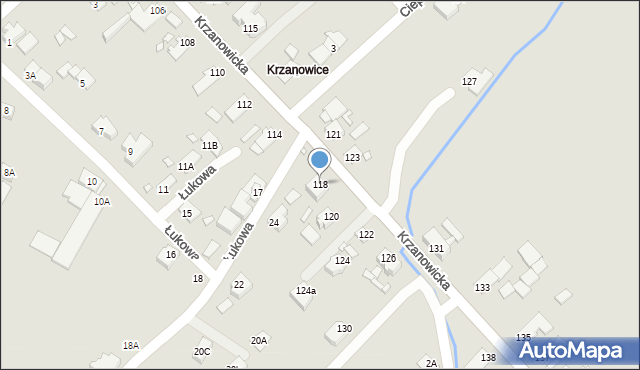 Opole, Krzanowicka, 118, mapa Opola