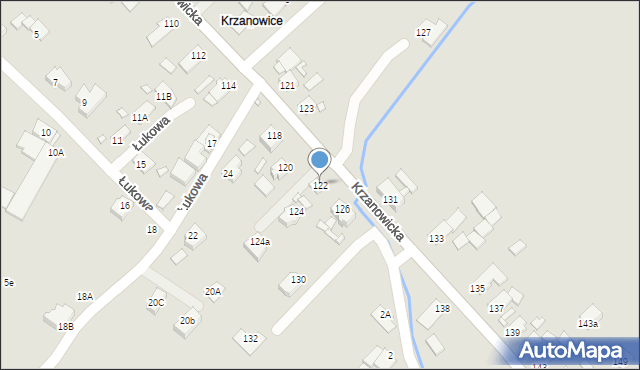 Opole, Krzanowicka, 122, mapa Opola