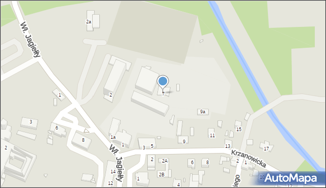 Opole, Krzanowicka, 7, mapa Opola