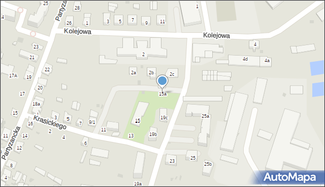 Opole Lubelskie, Krasickiego Ignacego, bp., 15a, mapa Opole Lubelskie