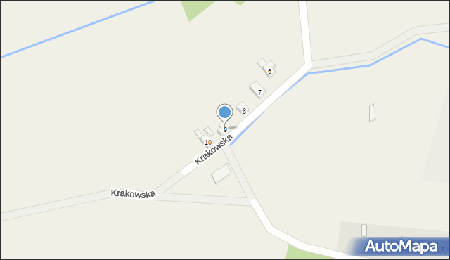 Opolno-Zdrój, Krakowska, 9, mapa Opolno-Zdrój