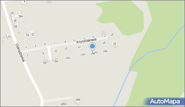 Orzesze, Kryształowa, 14a, mapa Orzesze