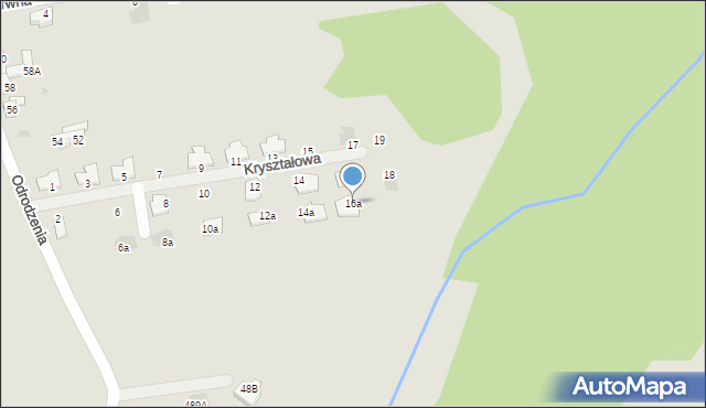 Orzesze, Kryształowa, 16a, mapa Orzesze