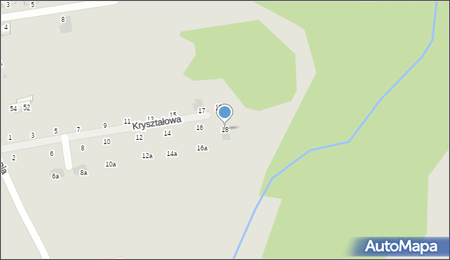 Orzesze, Kryształowa, 18, mapa Orzesze