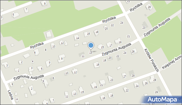 Osieck, Króla Zygmunta Augusta, 13, mapa Osieck