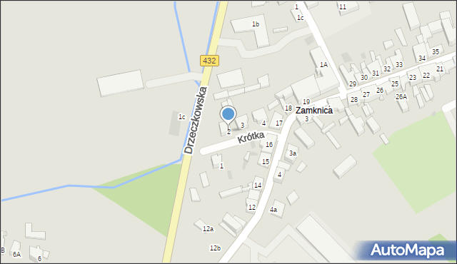 Osieczna, Krótka, 2, mapa Osieczna