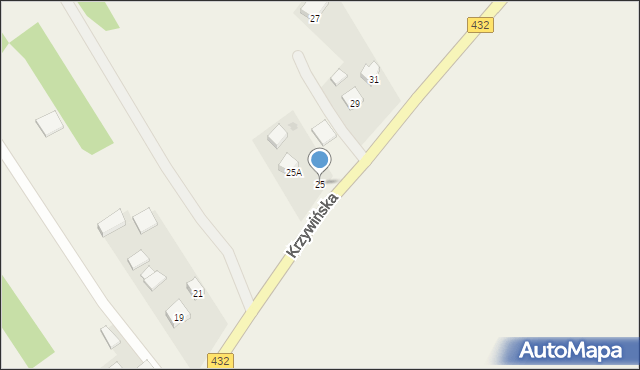 Osieczna, Krzywińska, 25, mapa Osieczna