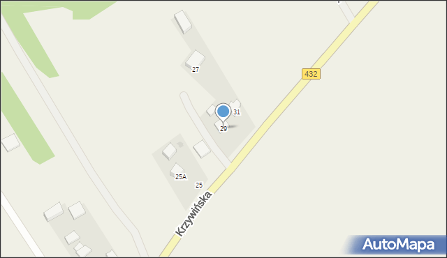 Osieczna, Krzywińska, 29, mapa Osieczna