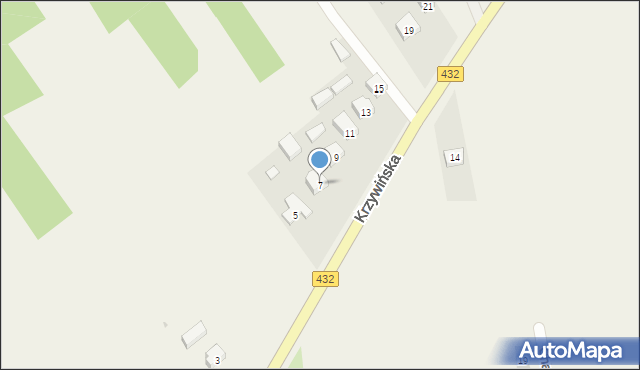 Osieczna, Krzywińska, 7, mapa Osieczna