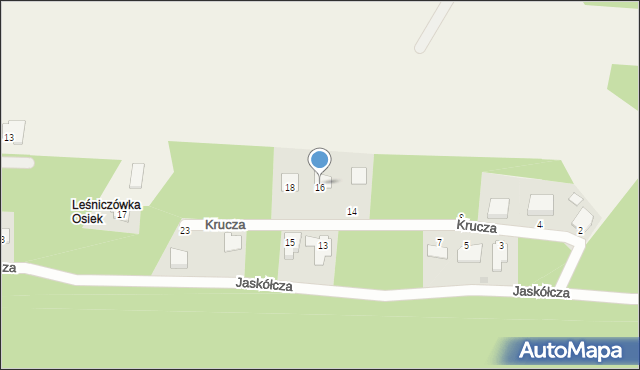 Osiek nad Wisłą, Krucza, 16, mapa Osiek nad Wisłą