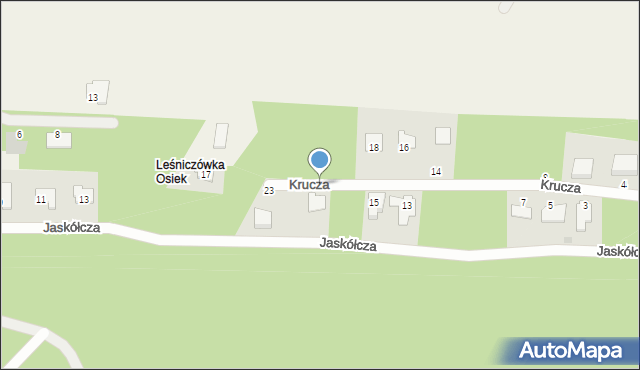 Osiek nad Wisłą, Krucza, 19, mapa Osiek nad Wisłą