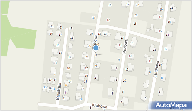 Osielsko, Krabowa, 8, mapa Osielsko