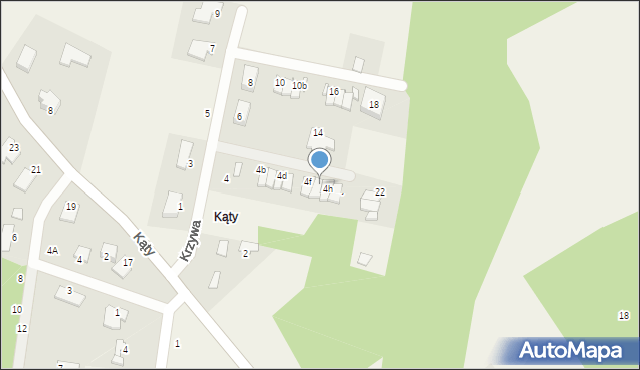 Osielsko, Krzywa, 4g, mapa Osielsko