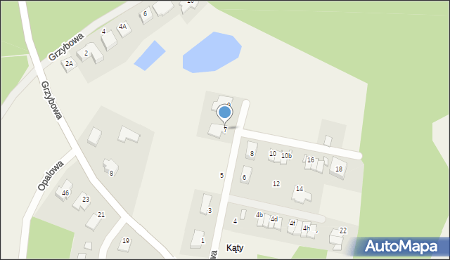 Osielsko, Krzywa, 7, mapa Osielsko