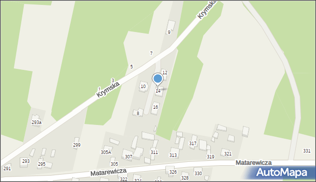 Ossów, Krymska, 14, mapa Ossów