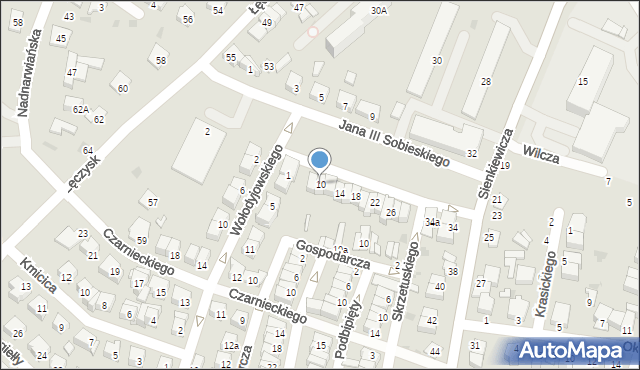 Ostrołęka, Króla Jana III Sobieskiego, 10, mapa Ostrołęka