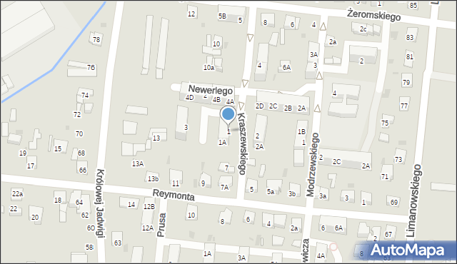 Ostrów Wielkopolski, Kraszewskiego Józefa Ignacego, 1, mapa Ostrów Wielkopolski