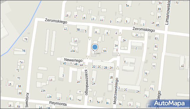 Ostrów Wielkopolski, Kraszewskiego Józefa Ignacego, 4B, mapa Ostrów Wielkopolski