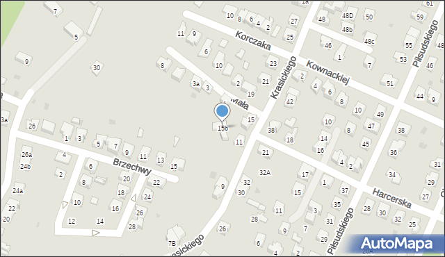 Oświęcim, Krasickiego Ignacego, bp., 15b, mapa Oświęcimia