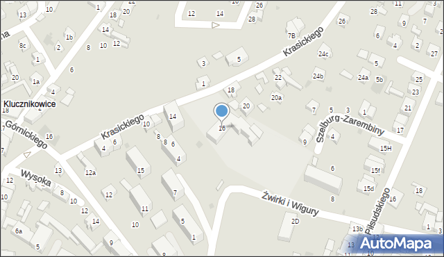 Oświęcim, Krasickiego Ignacego, bp., 16, mapa Oświęcimia