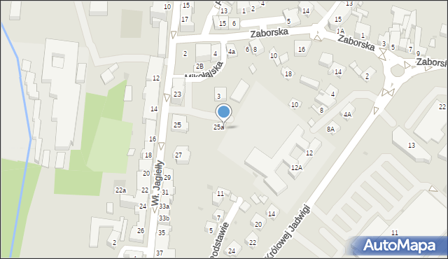 Oświęcim, Króla Władysława Jagiełły, 25c, mapa Oświęcimia