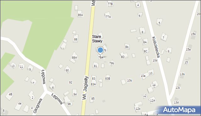 Oświęcim, Króla Władysława Jagiełły, 79A, mapa Oświęcimia