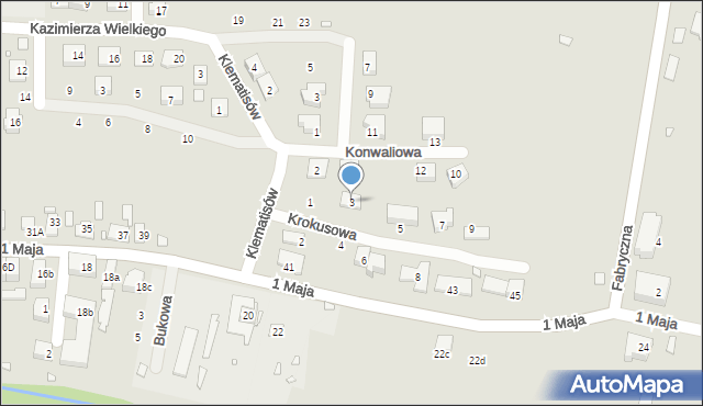 Otmuchów, Krokusowa, 3, mapa Otmuchów