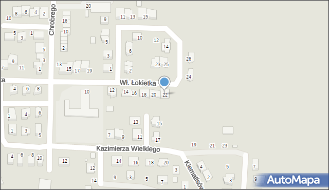 Otmuchów, Króla Władysława Łokietka, 22, mapa Otmuchów