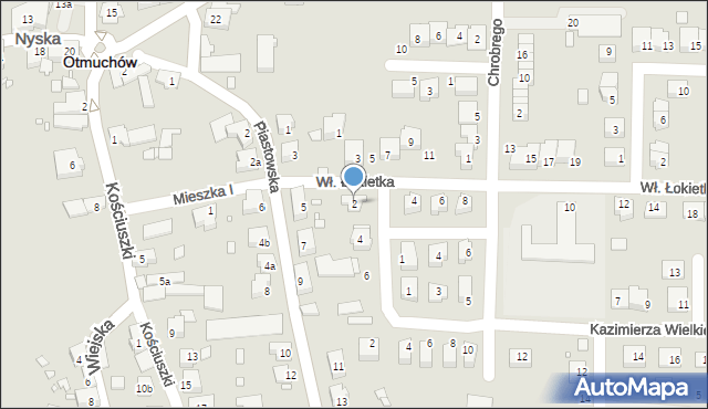 Otmuchów, Królowej Jadwigi, 2, mapa Otmuchów