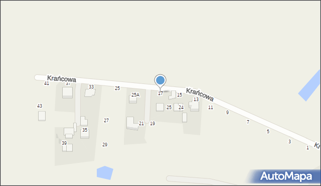 Otomino, Krańcowa, 17, mapa Otomino