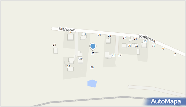 Otomino, Krańcowa, 27, mapa Otomino