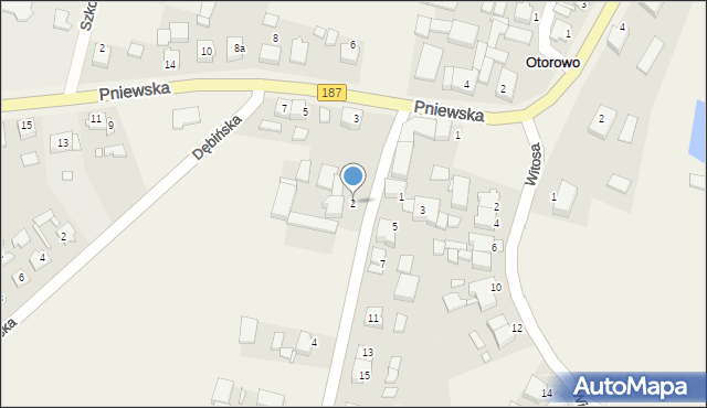 Otorowo, Krzeszkowicka, 2, mapa Otorowo