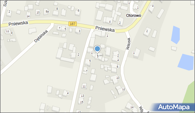 Otorowo, Krzeszkowicka, 3, mapa Otorowo