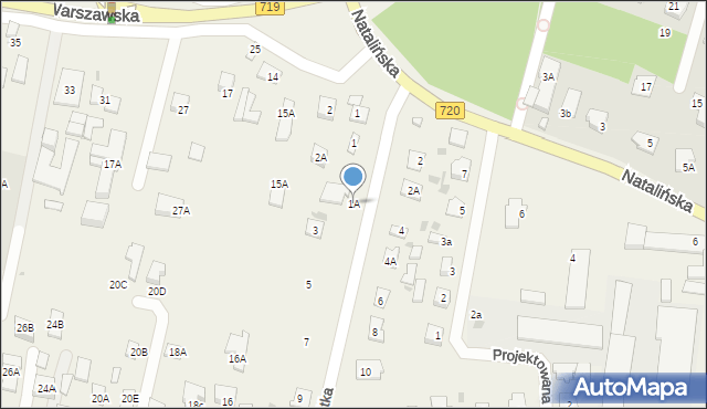 Otrębusy, Krótka, 1A, mapa Otrębusy