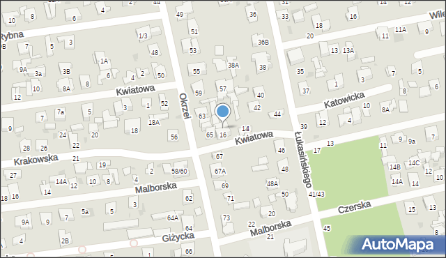 Otwock, Krakowska, 16a, mapa Otwock