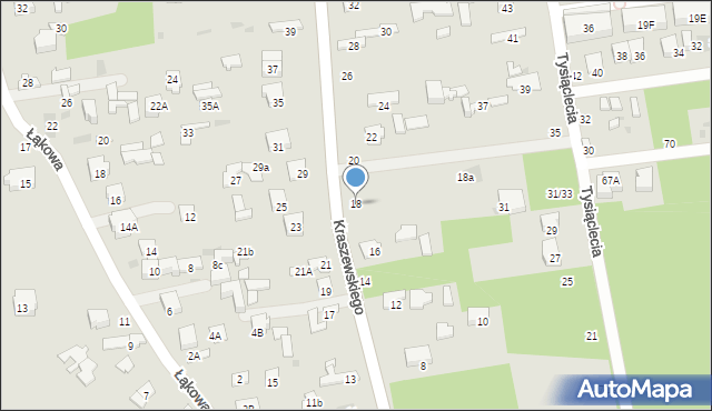 Otwock, Kraszewskiego Józefa Ignacego, 18, mapa Otwock