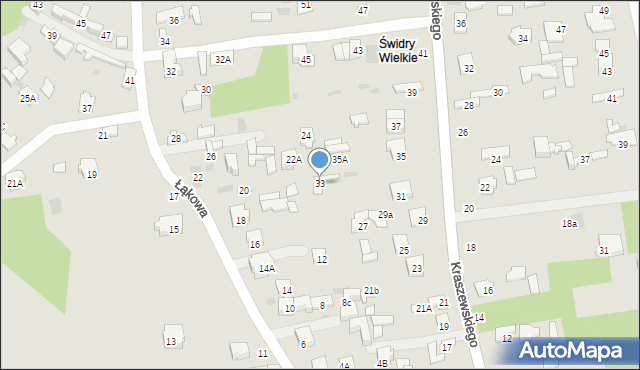 Otwock, Kraszewskiego Józefa Ignacego, 33, mapa Otwock