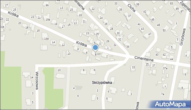 Ozorków, Krótka, 4, mapa Ozorków