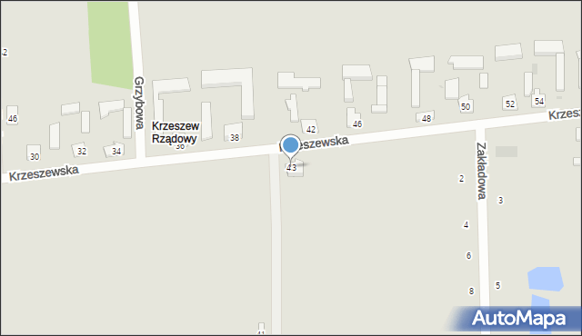 Ozorków, Krzeszewska, 43, mapa Ozorków