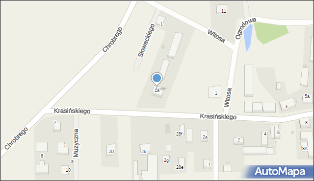 Ozorzyce, Krasińskiego Zygmunta, 1a, mapa Ozorzyce