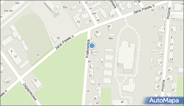 Pabianice, Krakowska, 4, mapa Pabianic