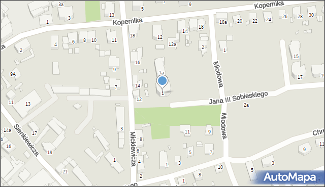 Paczków, Króla Jana III Sobieskiego, 1, mapa Paczków