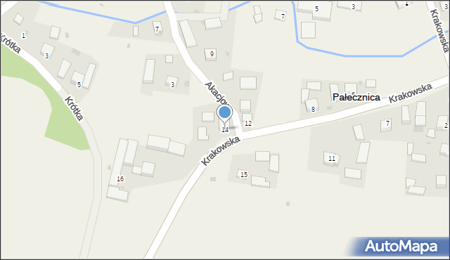 Pałecznica, Krakowska, 14, mapa Pałecznica